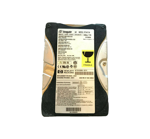 ST34313A - Seagate U8 Series 4.3GB 5400RPM IDE Ultra ATA/66 ATA-5 512KB Cache CE 3.5-Inch Hard Drive