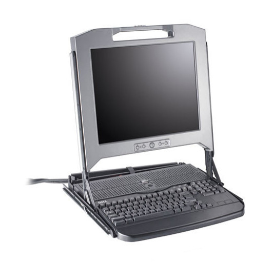 0XT943 - Dell 1U KMM Console with TouchPad Keyboard and 17 LCD Versa Rails