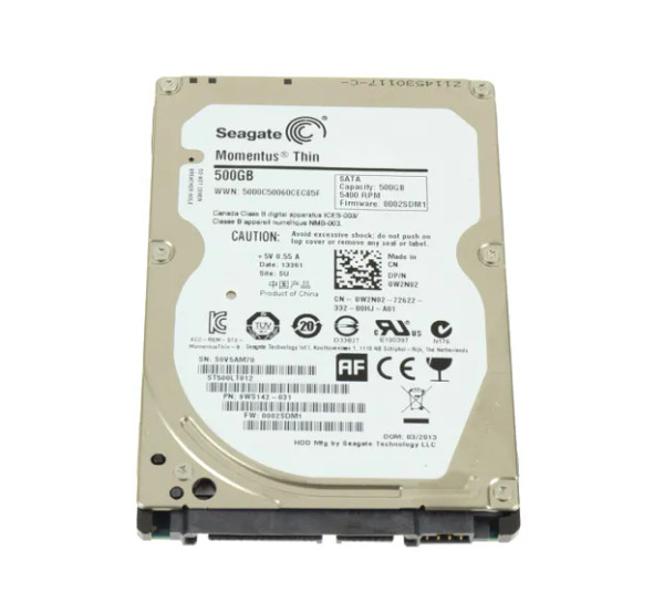 W2N02 - Dell 500GB 5400RPM SATA 3Gb/s 16MB Cache 2.5-Inch Hard Drive for Latitude Notebooks