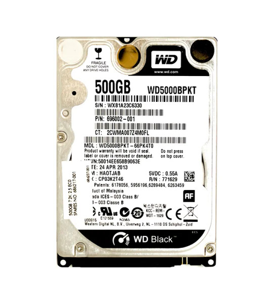 696002-001 - HP 500GB 7200RPM SATA 6Gb/s 16MB Cache SFF 2.5-inch Hard Drive