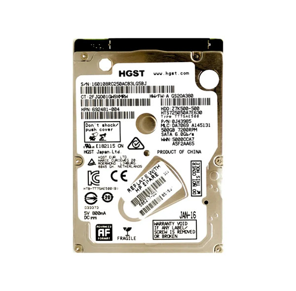 692481-004 - HP 500GB 7200RPM SATA 6Gb/s 32MB Cache SFF 2.5-inch Hard Drive