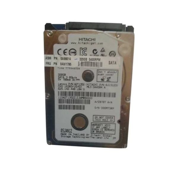 0A99014 - Lenovo 320GB 5400RPM SATA 3Gb/s 2.5-inch Hard Drive