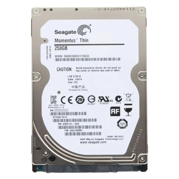 ST250LT012 - Seagate Laptop Thin 250GB 5400RPM SATA 3Gb/s 16MB Cache 512 2.5-Inch Hard Drive