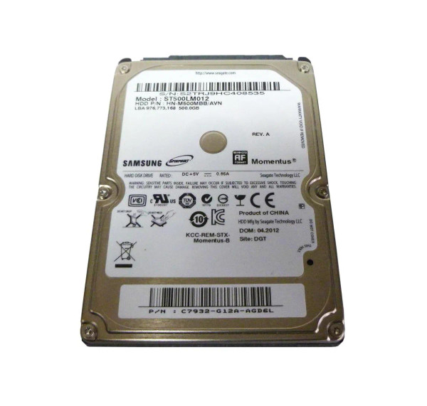 ST500LM012 - Seagate Momentus 500GB 5400RPM SATA 3Gb/s 8MB Cache 2.5-Inch Hard Drive