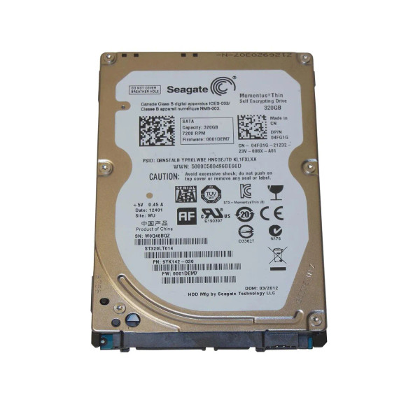 ST320LT014 - Seagate Momentus Thin 320GB 7200RPM SATA 3Gb/s NCQ 16MB Cache SED 2.5-Inch Hard Drive