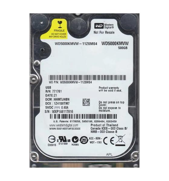 WD5000KMVW - Western Digital 500GB 7200RPM USB 3.0 2.5-Inch External Hard Drive