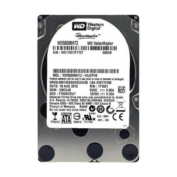 WD5000BHTZ-04JCPV0 - WESTERN DIGITAL 500GB 10000RPM SATA 6Gb/s 64MB Cache 2.5-Inch Hard Drive Internal Storage
