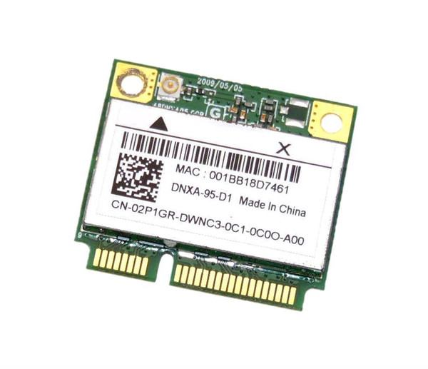 02P1GR - Dell Atheros AR9285 IEEE 802.11a/b/g/n 2.4GHz 150Mbit/s PCI-Express Wireless Card for Inspiron N5030 / M5030
