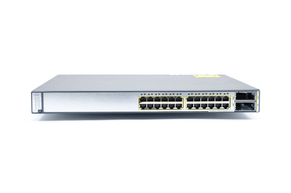 WS-C3750E-24PD-S-RF - Cisco Catalyst 3750E 24-Port 10/100/1000 RJ-45 PoE Manageable Layer 4 Stackable Ethernet Switch 2x Uplink Ports