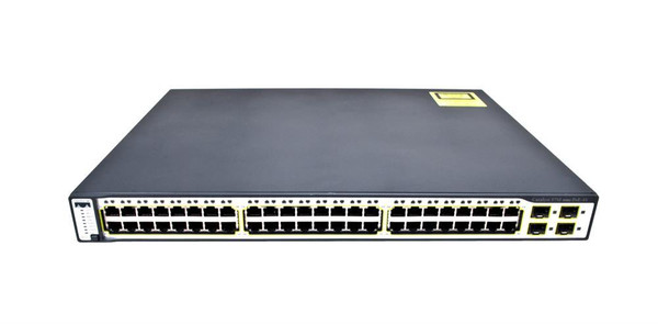 WS-C3750-48PS-S= - Cisco Catalyst 3750 48-Ports 10/100 RJ-45 POE Managebale Layer3 Rack-mountable 1U Stackable Ethernet