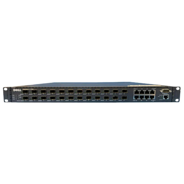 J0653 - Dell 6024 Switch, 24 1GBase-T Ports + 8 SFP Combo Ports, Layer 3 Managed, Rack-Mountable