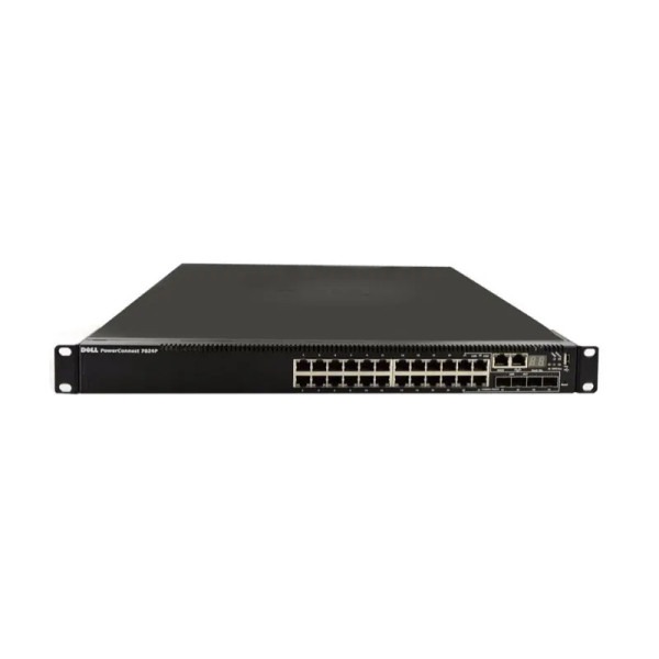 K690K - Dell PowerConnect 3524P 24 x Ports PoE 10/100Base-T + 2 x Shared SFP Ports Managed Rack-mountable Stackable Fast Ethernet Network Switch