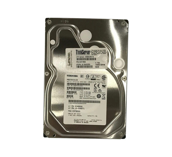 16-006871 - Lenovo 1TB 7200RPM SAS 6Gb/s 3.5-inch Hard Drive