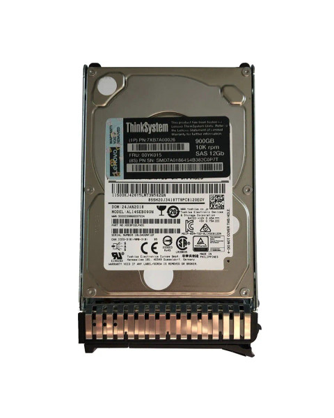 00YK015 - Lenovo 900GB 1000RPM SAS 12Gb/s 512n Hot-Swappable 2.5-inch Hard Drive