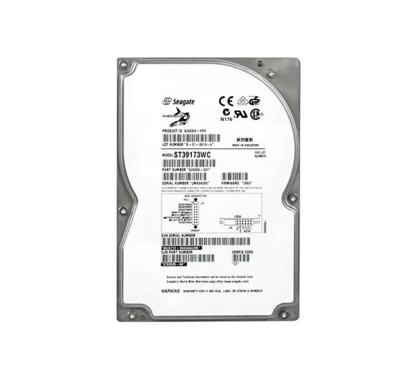 ST39173WC - Seagate BarraCuda 9.1GB 7200RPM Wide Ultra SCSI 512KB Cache CE 80-Pin 3.5-Inch Hard Drive