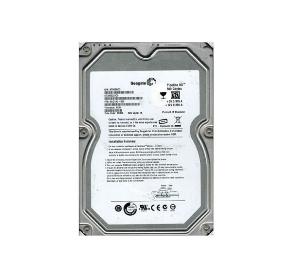 ST3500321CS - Seagate Pipeline HD 500GB 7200RPM SATA 3Gb/s 8MB Cache Hot Swappable 3.5-inch Hard Drive
