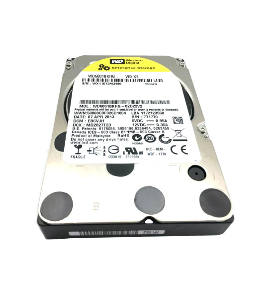 WD6001BKHG-02D22V2 - Western Digital XE 600GB 10000RPM SAS 6Gb/s 32MB Cache RoHS 2.5-Inch Hard Drive