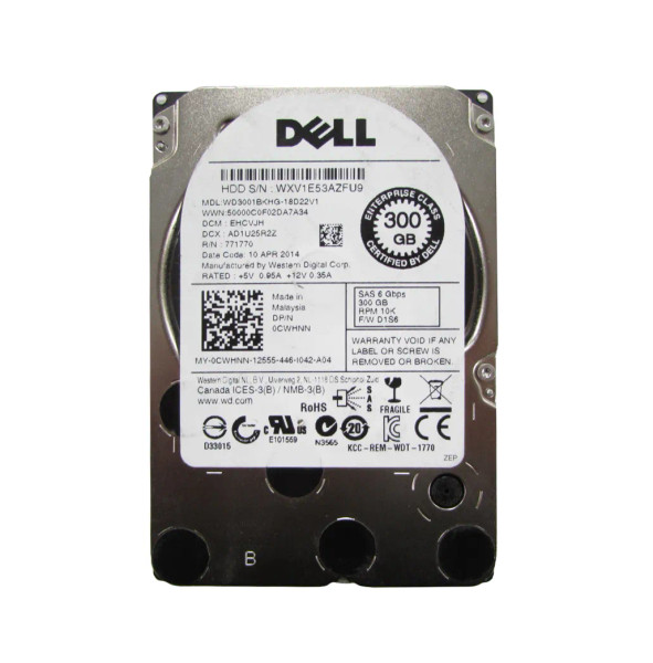WD3001BKHG-18D22V1 - Western Digital XE 300GB 10000RPM SAS 6Gb/s 32MB Cache 2.5-Inch Hard Drive