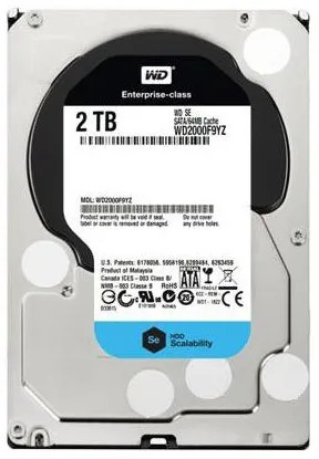 WD2000F9YZ - Western Digital SE 2TB 7200RPM SATA 6Gb/s 64MB Cache RoHS 3.5-Inch Hard Drive