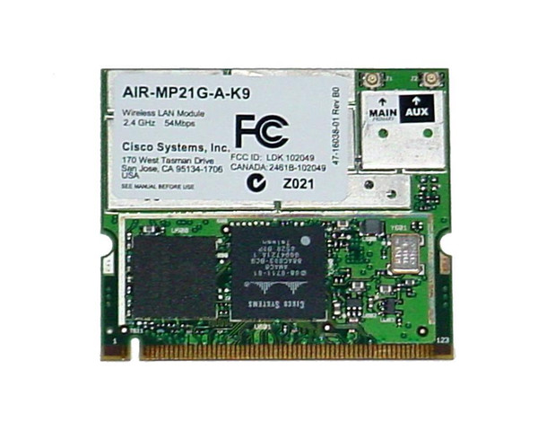AIR-MP21G-A-K9= - Cisco 802.11g Configurable Radio Module for AP1200/AP1100 FCC Cnfg