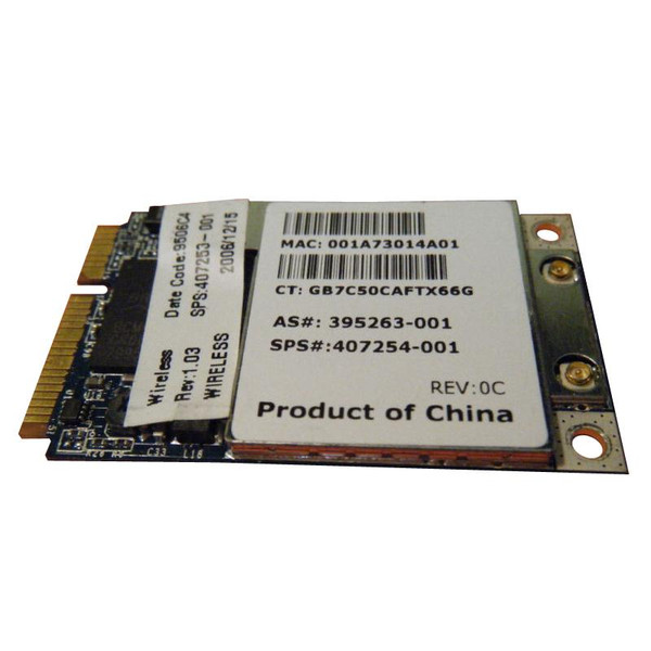 407254-001 - HP Mini PCI-Express 54G WiFi 802.11a/b/g/n High-Speed Wireless LAN Network Interface Card for Pavilion Notebook Series