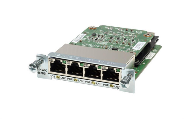EHWIC-4ESG-RF - Cisco 4-Ports 10/100/1000Base-TX Gigabit EtherSwitch interface Card for 1900, 2900 and 3900 Routers