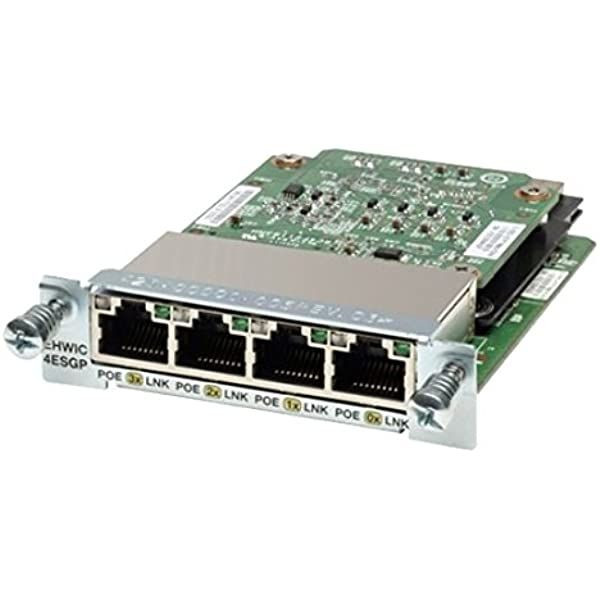 EHWIC-4ESG-P - Cisco 4-Ports 10/100/1000Base-TX Gigabit EtherSwitch Enhanced High-Speed WAN Interface Card with POE