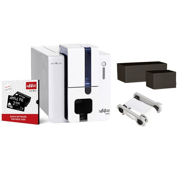 EF1H0000XS-BS002 - Evolis Edikio Flex Price Tag solution single-sided 12 dots/mm 300dpi USB