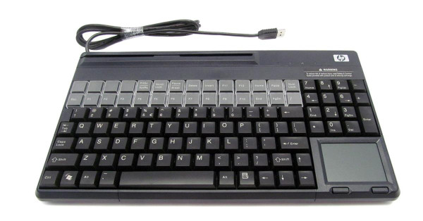 FK218AA#ABA - HP FK218AA POS Keyboard 106 Keys QWERTY Layout 28 Relegendable Keys Magnetic Stripe Reader USB