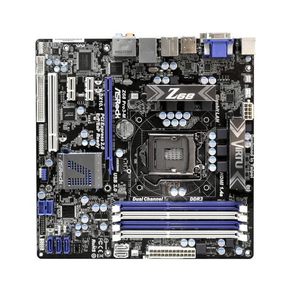 Z68-PRO3-M - ASRock Z68 Pro3-M Socket LGA 1155 Intel Z68 Chipset 3rd &amp 2nd Generation Core i7 / i5 / i3 / Pentium / Celeron / Xeon