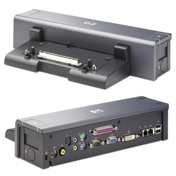 449720-001 - HP Basic Port Replicator Docking Station with 120Watt Smart AC Adapter for Business Notebook