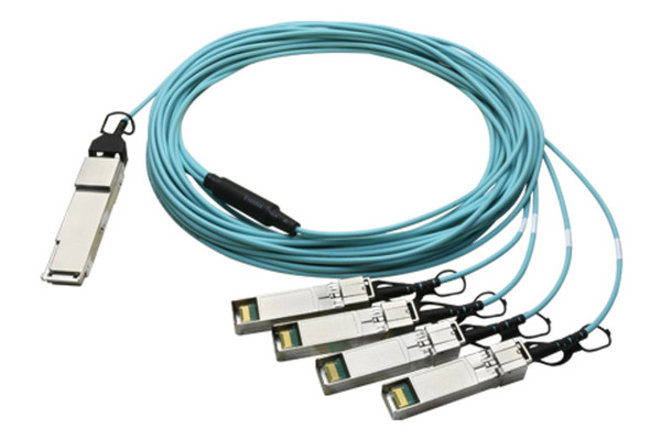 QSFP-4x10G-AOC10M= - Cisco 40GBase-AOC QSFP to 4 SFP+ Active Optical Breakout Cable 10-Meter