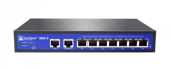 SSG-5-SH-W-W - Juniper Networks Secure Services Gateway 5 with RS-232 Aux backup Wireless 802.1