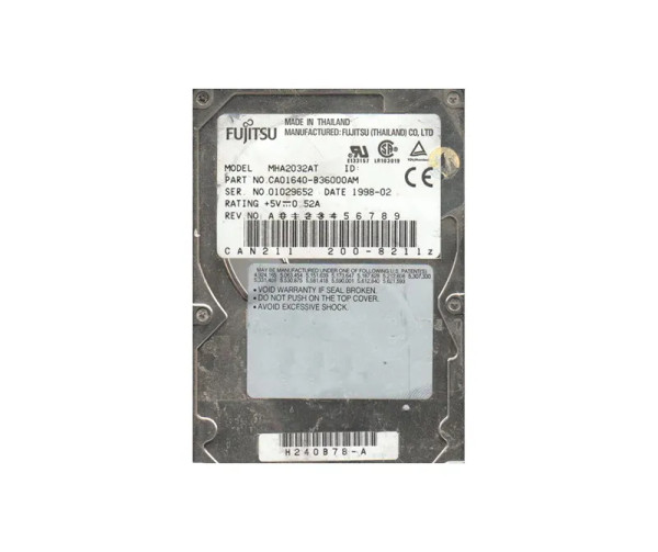 CA01640-B36000AM - Fujitsu 3.2GB 4200RPM IDE/ATA 128KB Cache 2.5-Inch Hard Drive