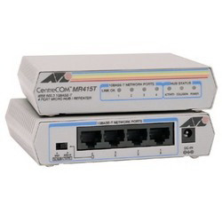 AT-MR415T - Allied Telesis MR415T 4-Port Ethernet Hub with external Power Supply