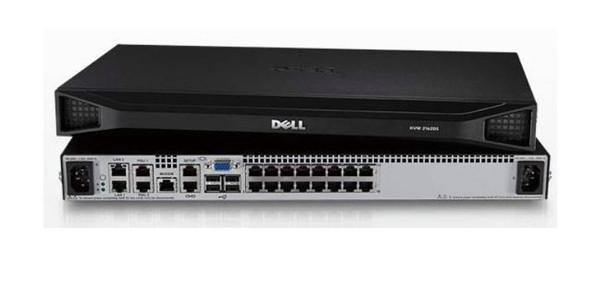 YT5RX - Dell 16-Port RJ-45 Remote KVM Console Switch with 2 GE Ports 4 USB 2.0 2 PDU 1 VGA for Rack Management