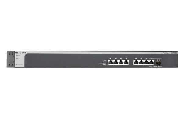 XS708E-100NES - Netgear Prosafe XS708E 8 x RJ-45 Ports 10GBase-T + 1 x Combo SFP+ Port Layer 2 Managed Gigabit Ethernet Network Switch
