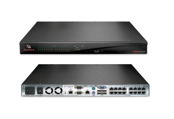 DSR2030 - AVOCENT Avocent 16 x Ports RJ-45 + 1 x Serial Port 15-Pin Over IP KVM Switch