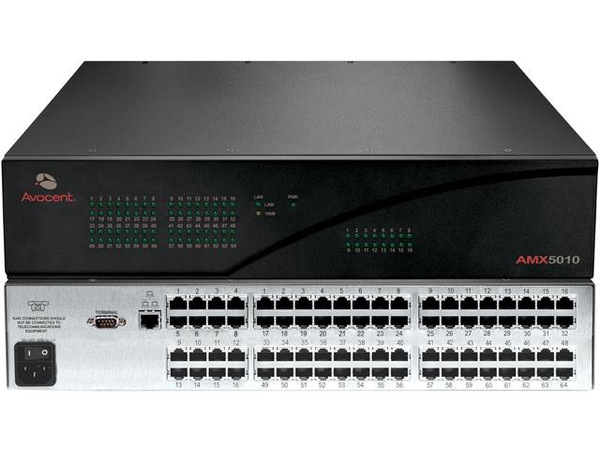 AMX5010-AM - AVOCENT AMX 5010 Digital KVM Switch 64 x 16 64 x RJ-45 Server 2U Rack-mountable