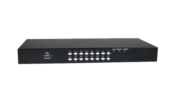 AF617A - HP x2x16-Port Analog KVM Server Console Switch PS/2 RJ-45 G2 1U 2 Local Users Stackable