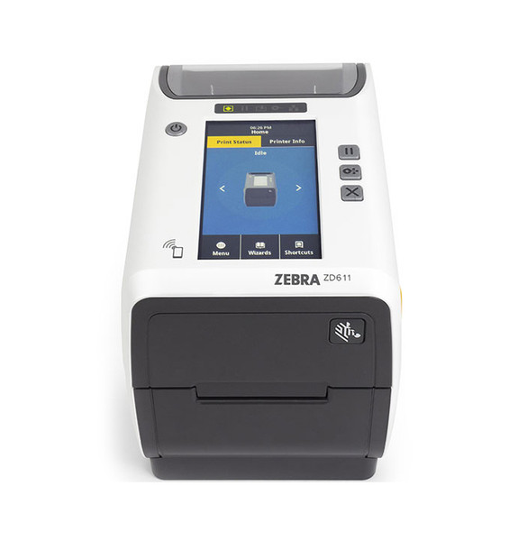 ZD6AH22-T01B01EZ - Zebra ZD611 203 Dpi Bluetooth, Wi-Fi, USB, Ethernet Color Touch LCD Healthcare Thermal Barcode Label Printer