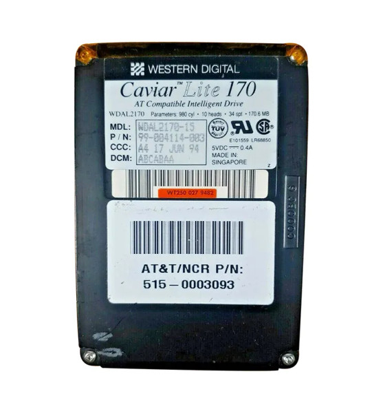 WDAL2170 - Western Digital Caviar Lite 170MB 3600RPM IDE/ATA 32KB Cache 2.5-Inch Hard Drive