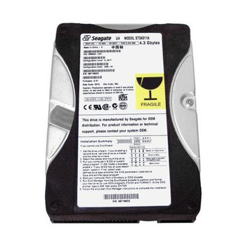 ST34311A - Seagate U4 Series 4.3GB 5400RPM IDE Ultra ATA/66 ATA-5 256KB Cache CE 3.5-Inch Hard Drive