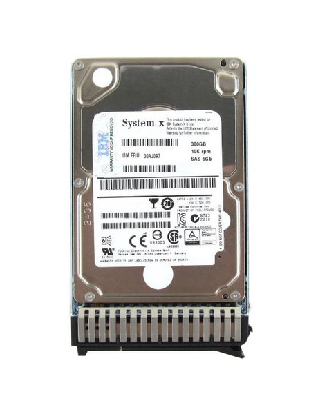 00AJ097 - Lenovo 300GB 10000RPM SAS 6Gb/s Hot-Swappable 2.5-Inch Hard Drive