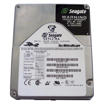 ST51270A - Seagate Medalist 1270SL Series 1.28GB 5400RPM IDE/ATA 128KB Cache CE 3.5-Inch Hard Drive
