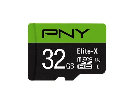P-SDU32U390EX-GE - PNY Technology PNY Elite-X 32GB Class 10 microSDHC Flash Memory Card