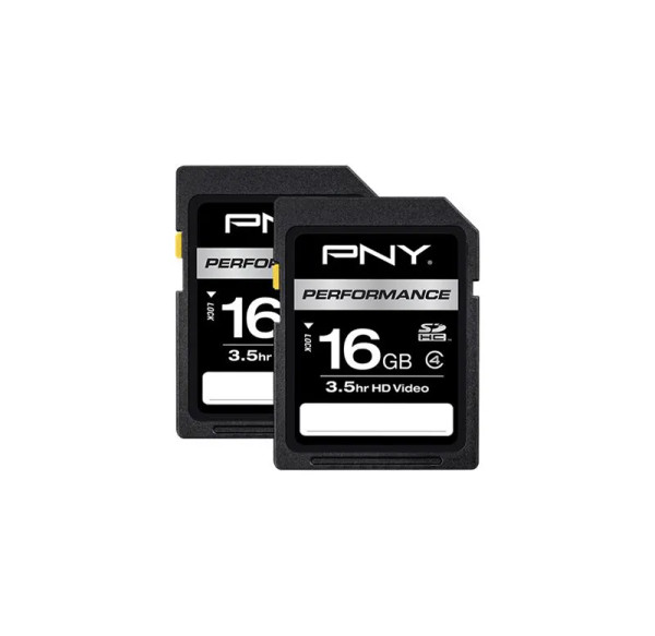 P-SDHC16G4X2-GE - PNY Technology PNY Performance 16GB Class 4 SDHC Flash Memory Card (2 Pack)