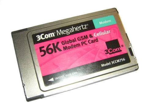 3CCM756 - 3Com Megahertz 56kb/s Global GSM and Cellular PC Card Modem