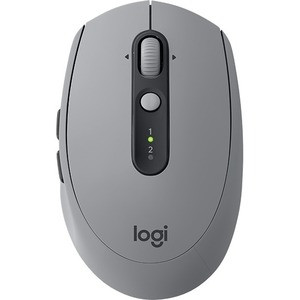 910-005198 - Logitech M590 Silent Mouse - right-handed - optical - 7 buttons - wireless - Bluetooth 2.4 GHz - USB wireless receiver - mid grey