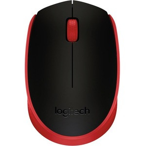 910-004641 - Logitech M171 Mouse - wireless - 2.4 GHz - USB wireless receiver - black red